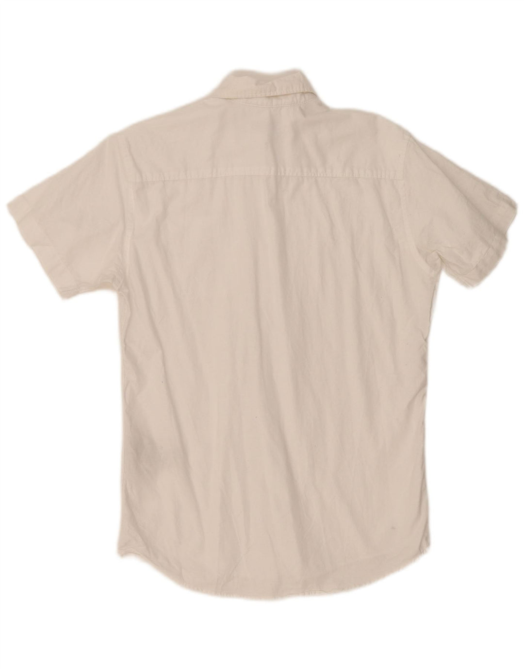 JACK & JONES Herren Kurzarmhemd Small Weiß Baumwolle