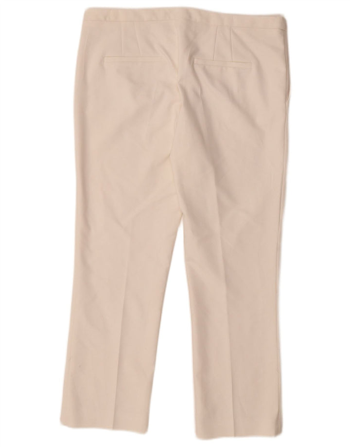 Zara Damen Kurze Hose EU 40 Medium W30 L24 Weiß Polyester