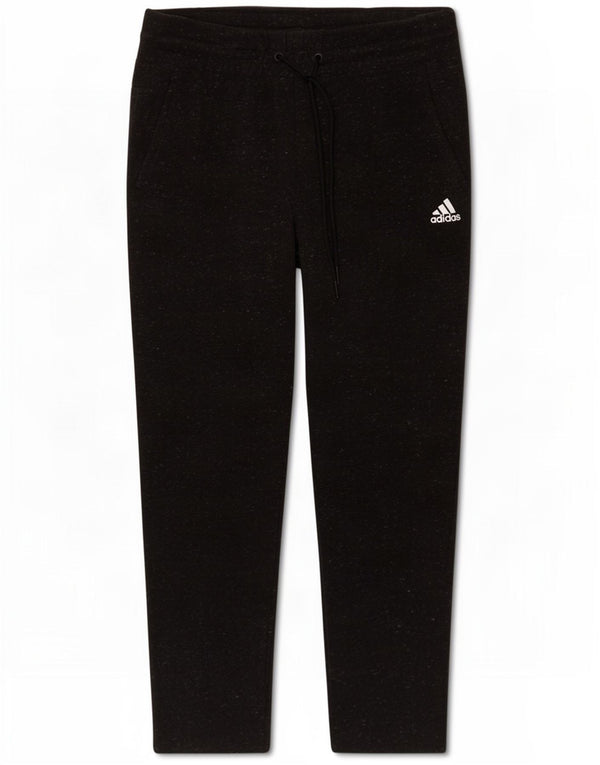 Adidas Damen Crop Trainingshose UK 8/10 Small Schwarz gefleckte Baumwolle