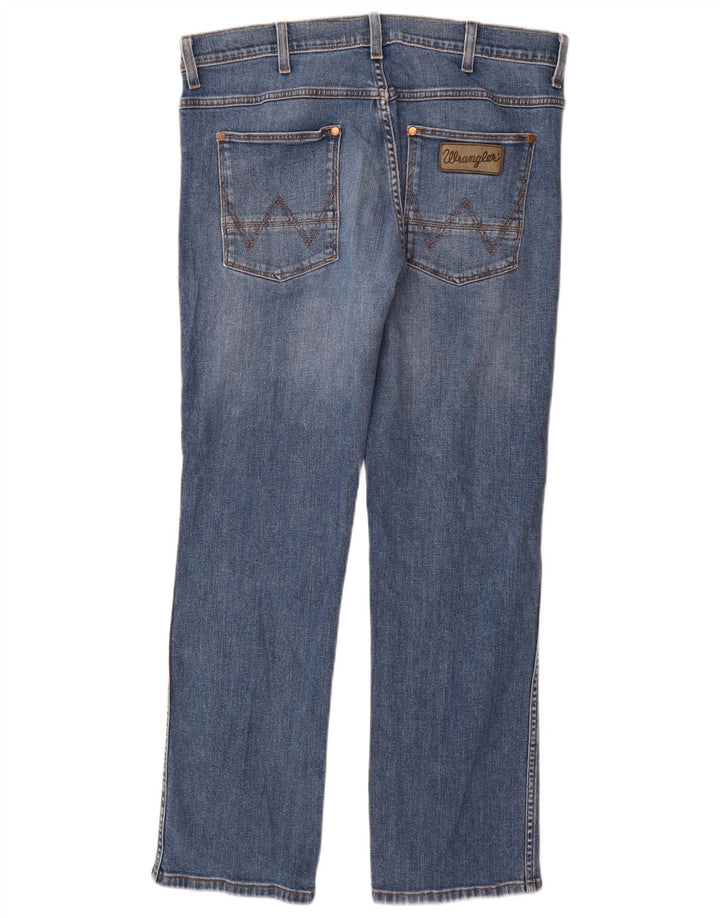 WRANGLER Damen-Jeans „Crank Straight“, W36, L32, Blau, Baumwolle