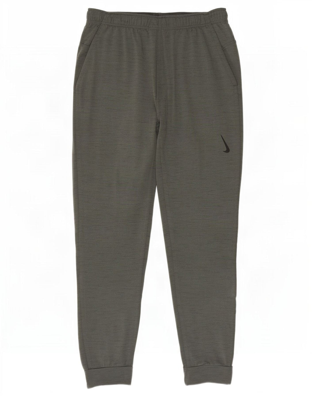 Nike Herren-Yoga-Trainingshose, Jogginghose, Mittelgrau geflecktes Polyester