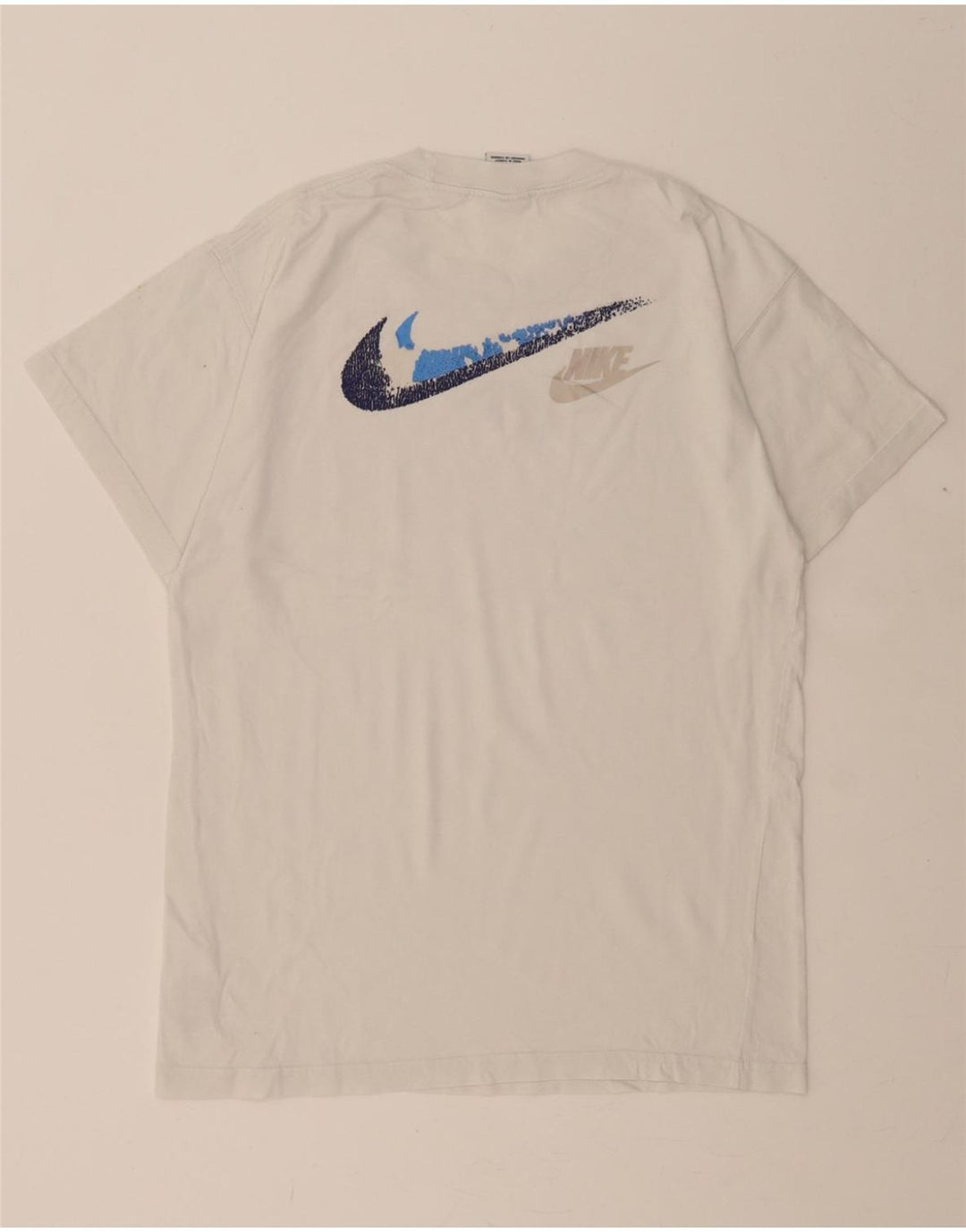 NIKE Mens Graphic T-Shirt Top Small White Cotton Vintage Nike and Second-Hand Nike from Messina Hembry 