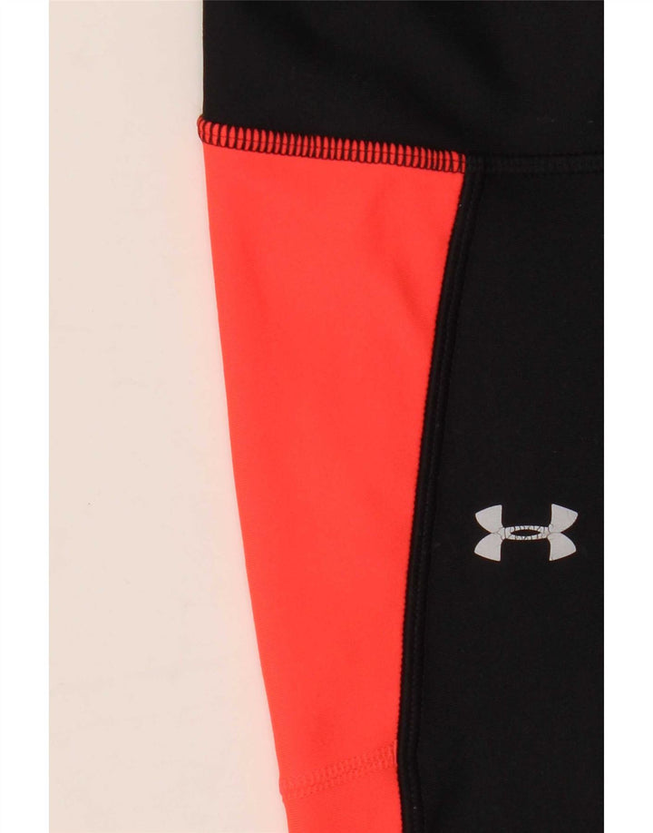 Under Armour Damen Graphic Leggings UK 12 Mittelschwarz Farbblock
