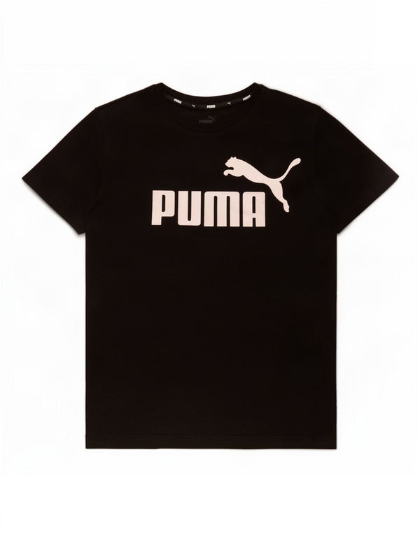 Puma Jungen T-Shirt mit Grafik, 13–14 Jahre, schwarze Baumwolle