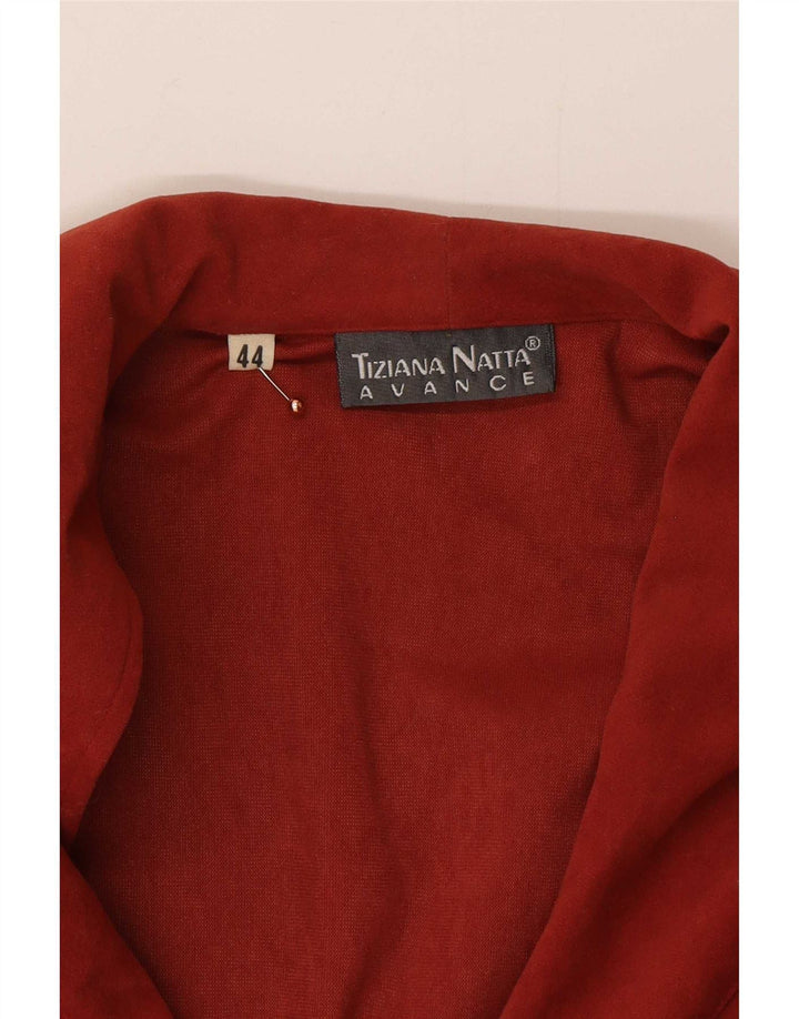 Tiziana Natta Damen Wickel-Crop-Top IT 44 Medium Burgund