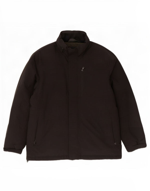 Marks & Spencer Herren-Windbreakerjacke mit Kapuze, UK 44, 2XL, Schwarz, Polyester