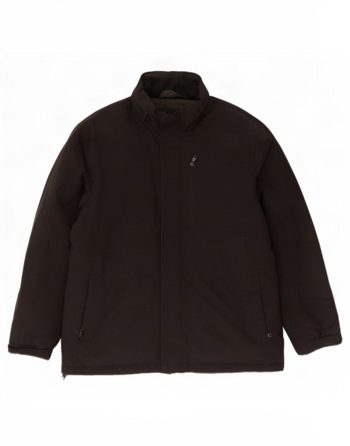 Marks & Spencer Herren-Windbreakerjacke mit Kapuze, UK 44, 2XL, Schwarz, Polyester