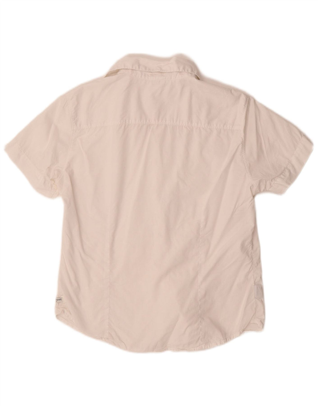 MURPHY & NYE Damen Kurzarmhemd UK 14 Large Weiße Baumwolle