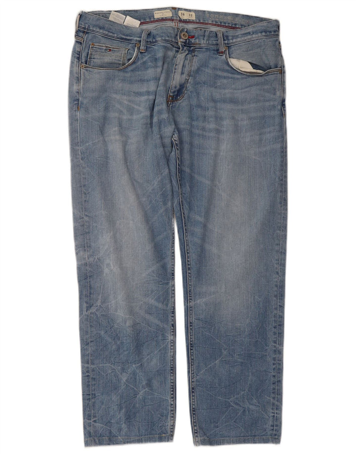 Tommy Hilfiger Herren Bleecker Slim Jeans W36 L28 Blaue Baumwolle