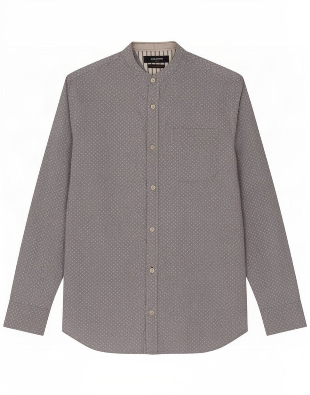Jack & Jones Herrenhemd aus mittelblau gepunkteter Baumwolle