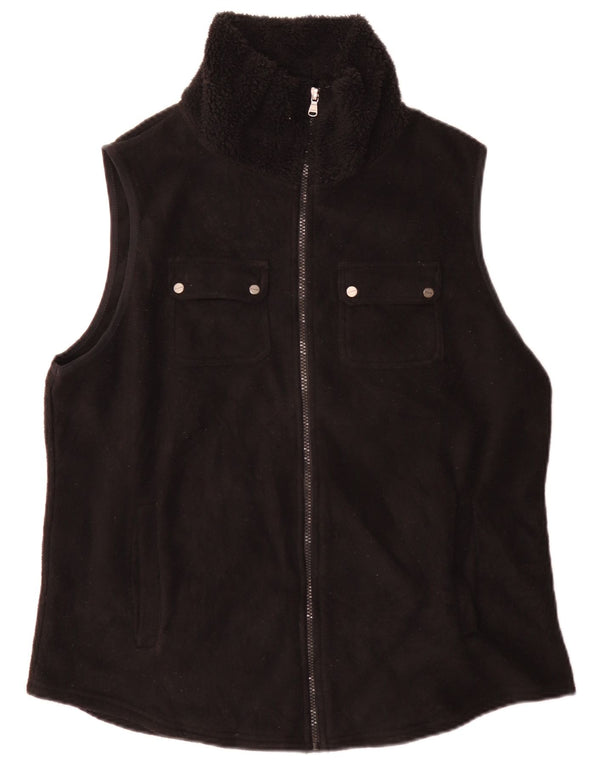 Chaps Damen Fleeceweste UK 18 XL Schwarz Polyester