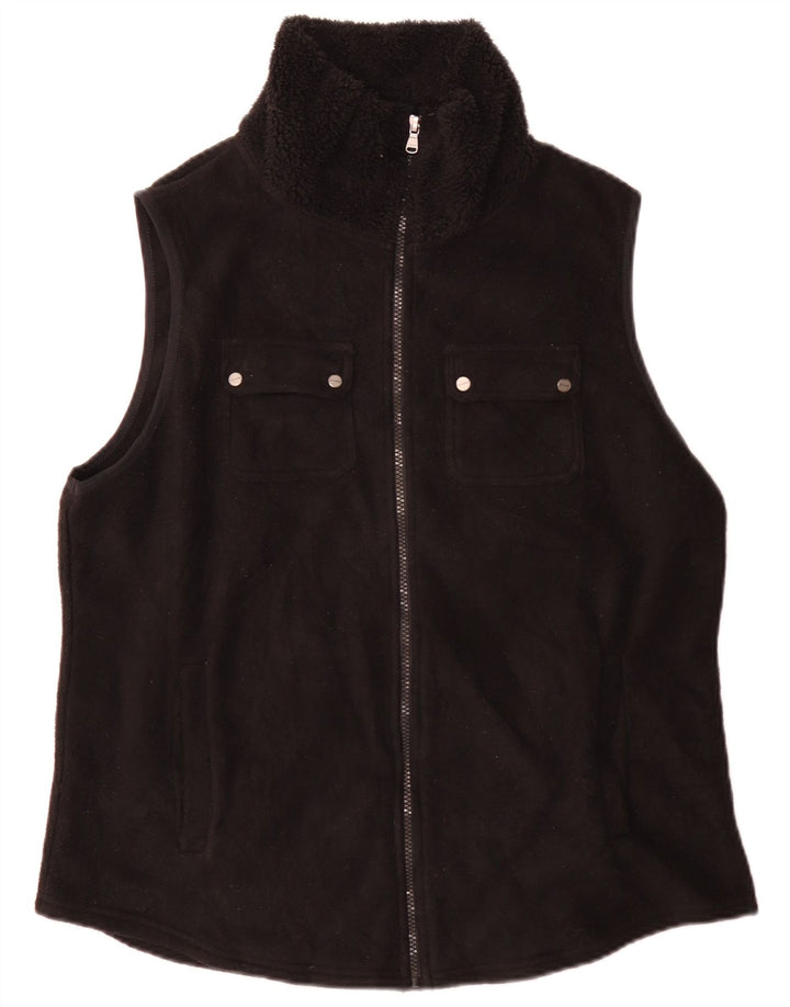 Chaps Damen Fleeceweste UK 18 XL Schwarz Polyester
