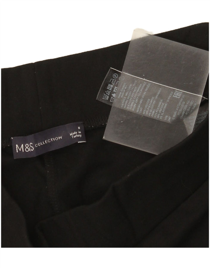 Marks & Spencer Damen Leggings UK 8 Small Schwarz Colourblock Viskose