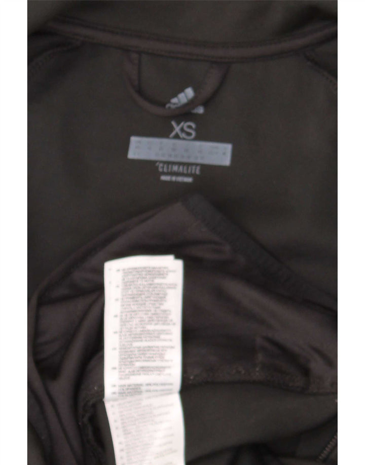 Adidas Damen Climalite Trainingsanzug Top Jacke UK 4/6 XS Schwarz Polyester