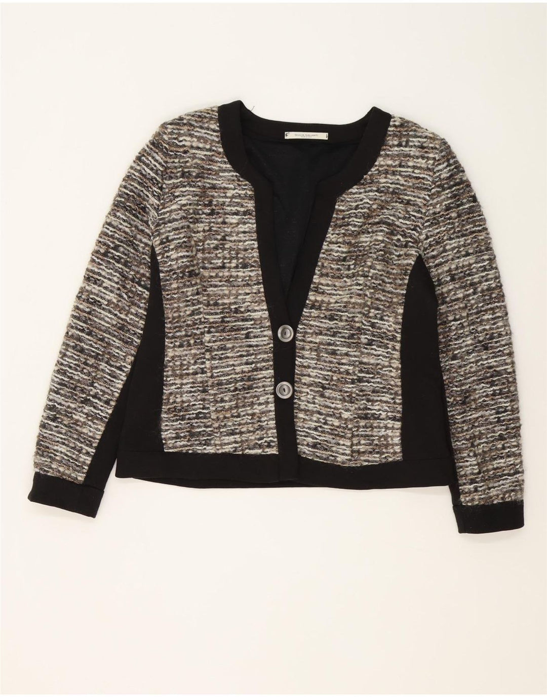 Giulia Galanti Damen 2-Knopf-Blazerjacke IT 48 XL Grauer Farbblock