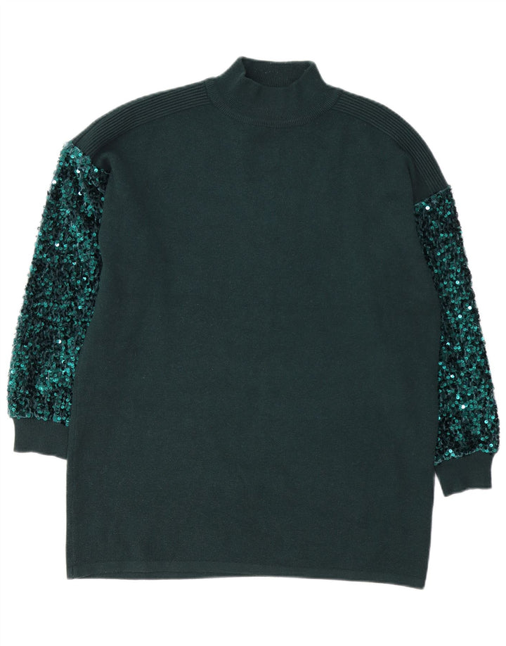 QUIZ Damen-Pullover mit Rollkragen, übergroß, Gr. 10, Größe S, Grün