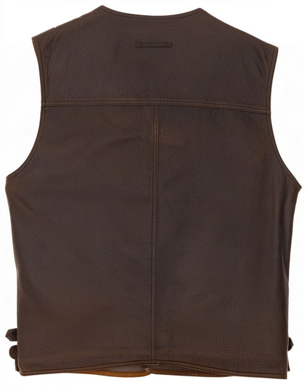 Les Copains Herren Wende-Lederweste IT 56 3XL Braun