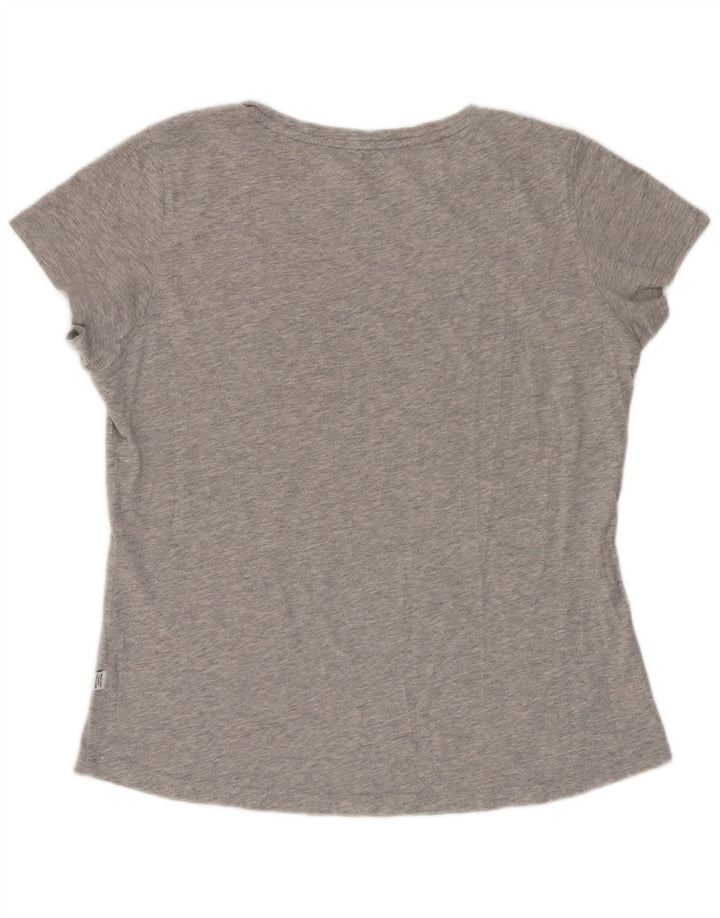 Puma Damen Graphic T-Shirt Top UK 12 Mittelgrau