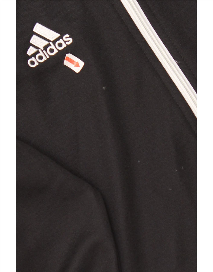 ADIDAS Jungen Aeroready Trainingsanzug Top Jacke 13-14 Jahre Schwarzes Polyester