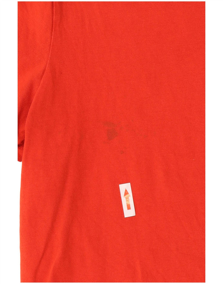 Levi's Damen T-Shirt Top UK 12 Mittelrote Baumwolle
