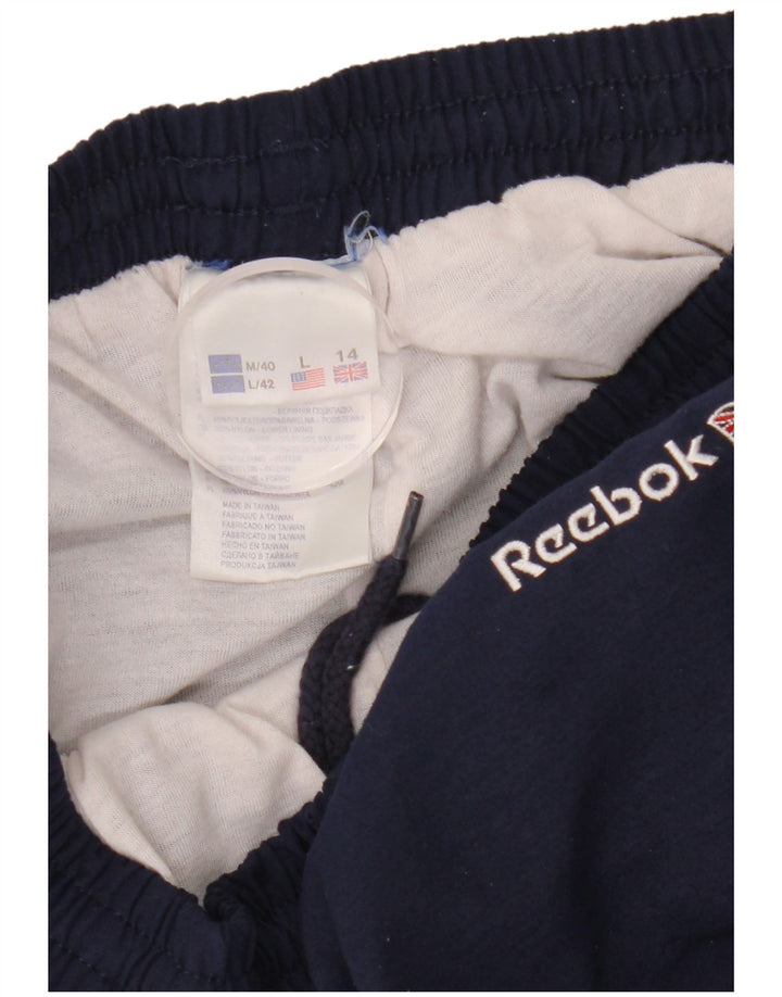 Reebok Herren-Trainingshose, Größe 44, Marineblau, Polyester