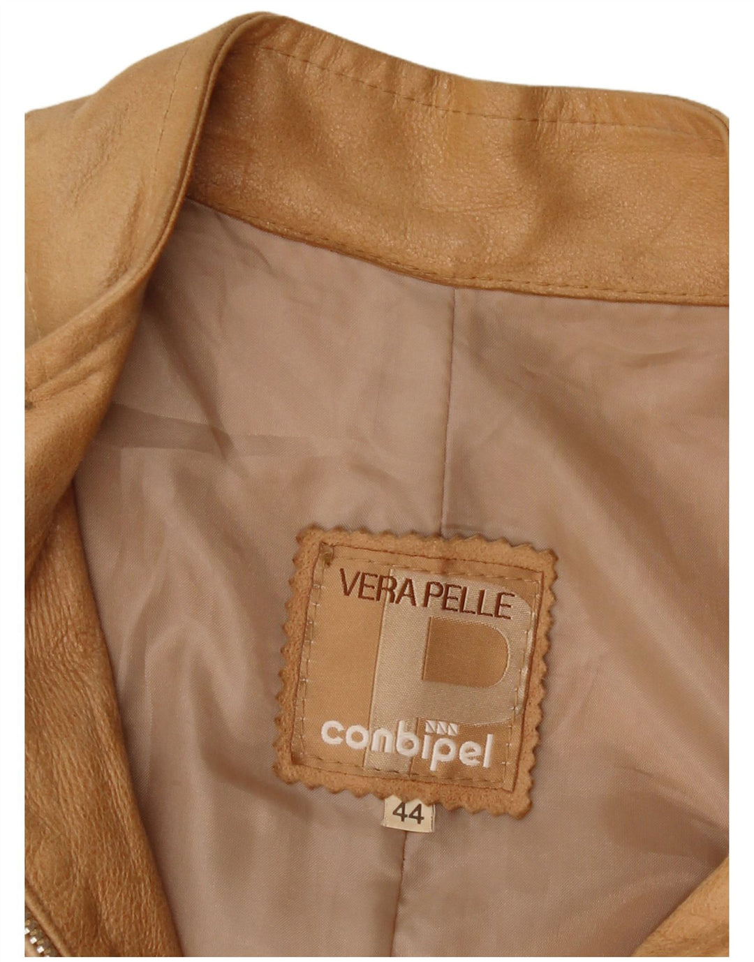 Conbipel Damen Lederjacke IT 44 Medium Beige Leder