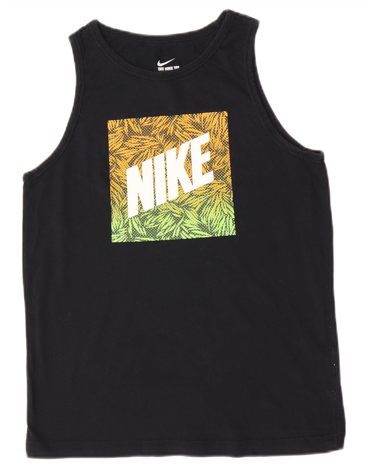 Nike Jungen Athletic Cut Graphic Tanktop, 12–13 Jahre, Größe L, Schwarz