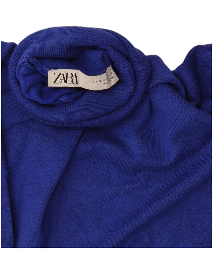Rollkragenpullover für Damen von Zara, Gr. 10, Marineblau