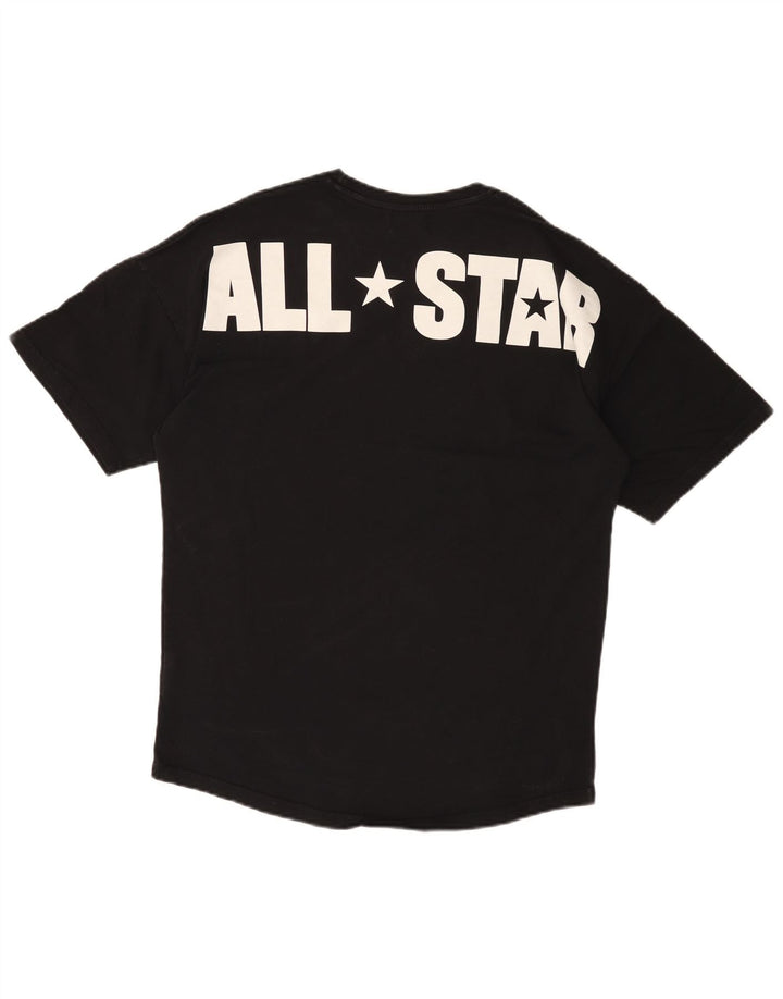 Converse Herren-T-Shirt mit Grafik, Größe S, schwarze Baumwolle