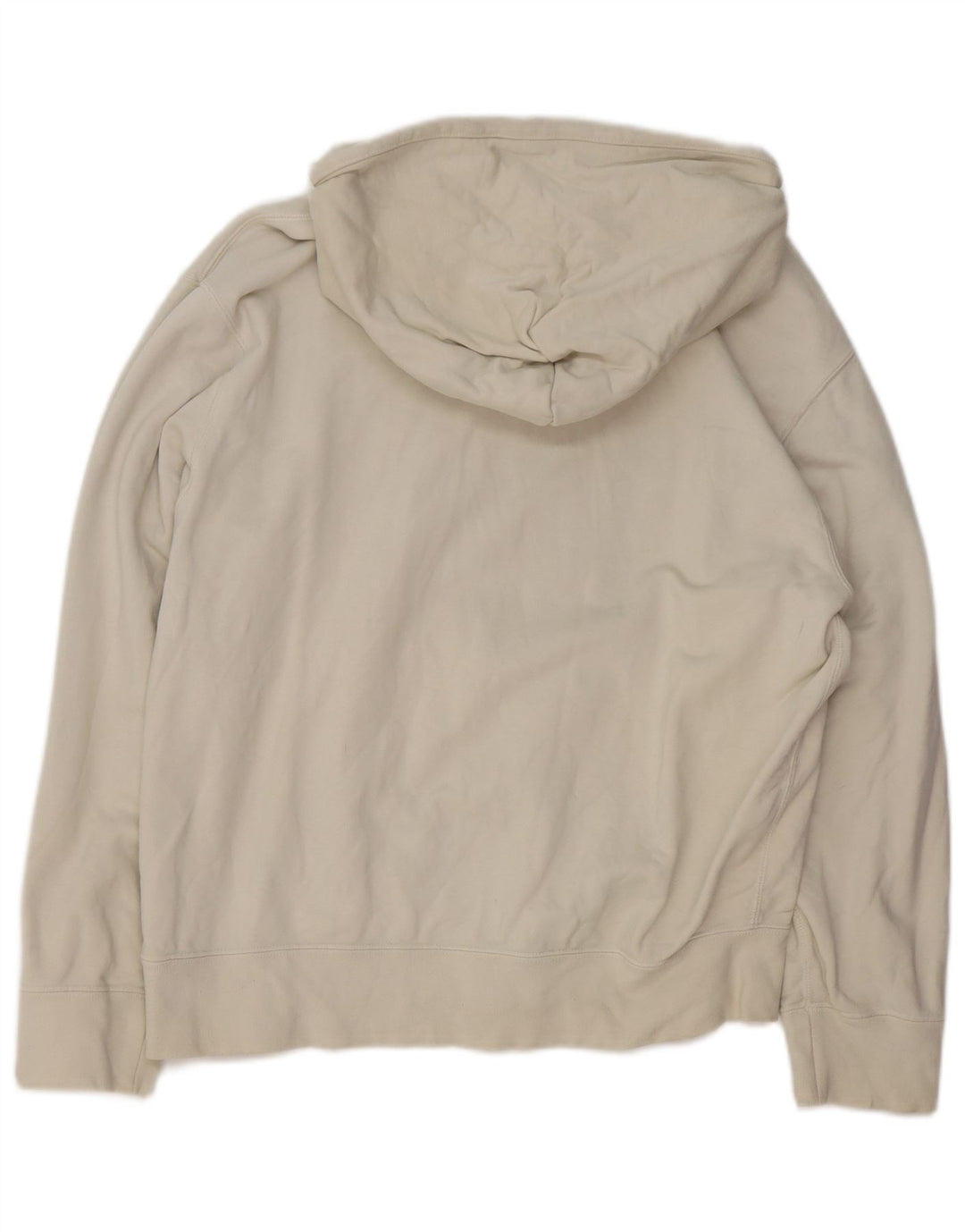 ADIDAS Damen Kapuzenpullover UK 14 Medium Off White Baumwolle