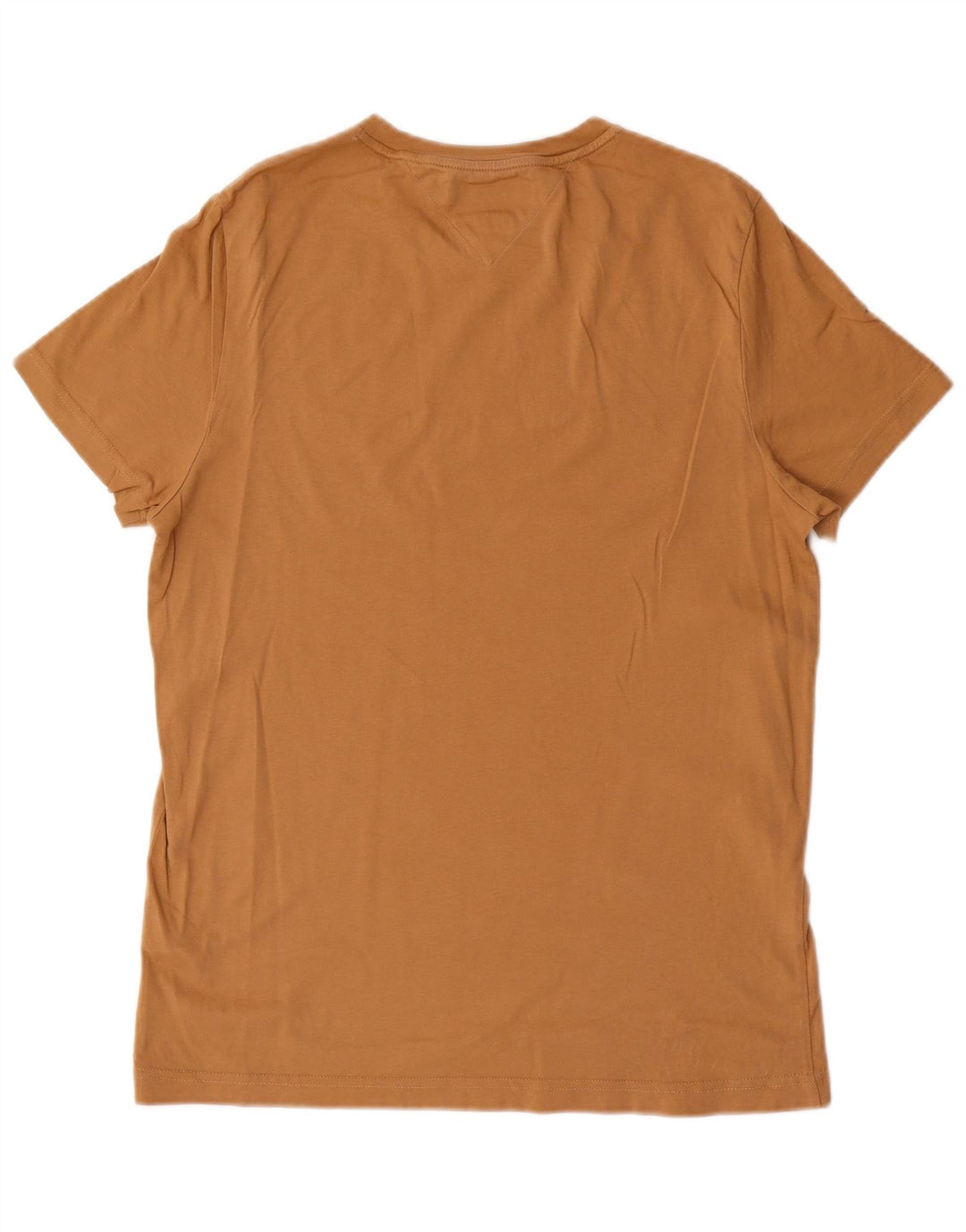 Tommy Hilfiger Herren Slim Fit Grafik-T-Shirt-Oberteil aus mittelbrauner Baumwolle