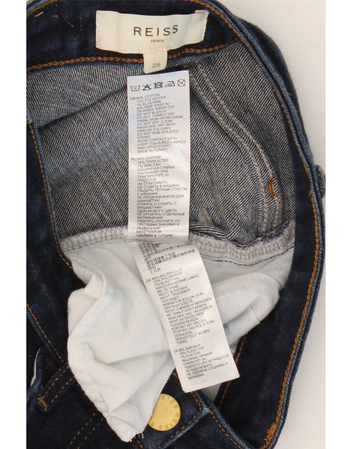 Reiss Damen Schlagjeans W25 L31 Marineblaue Baumwolle