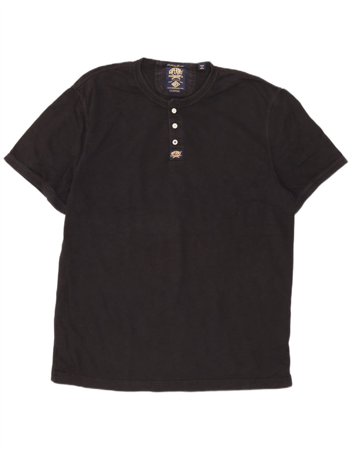 SUPERDRY Herren T-Shirt Top 3XL Schwarz Baumwolle
