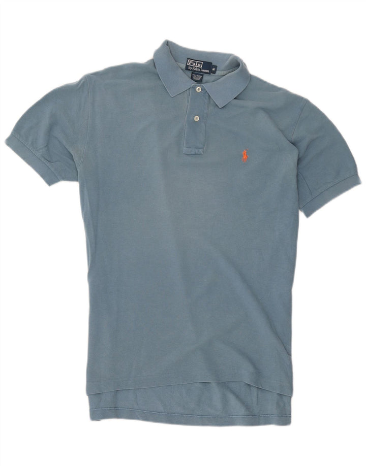 Polo Ralph Lauren Herren-Poloshirt aus mittelblauer Baumwolle