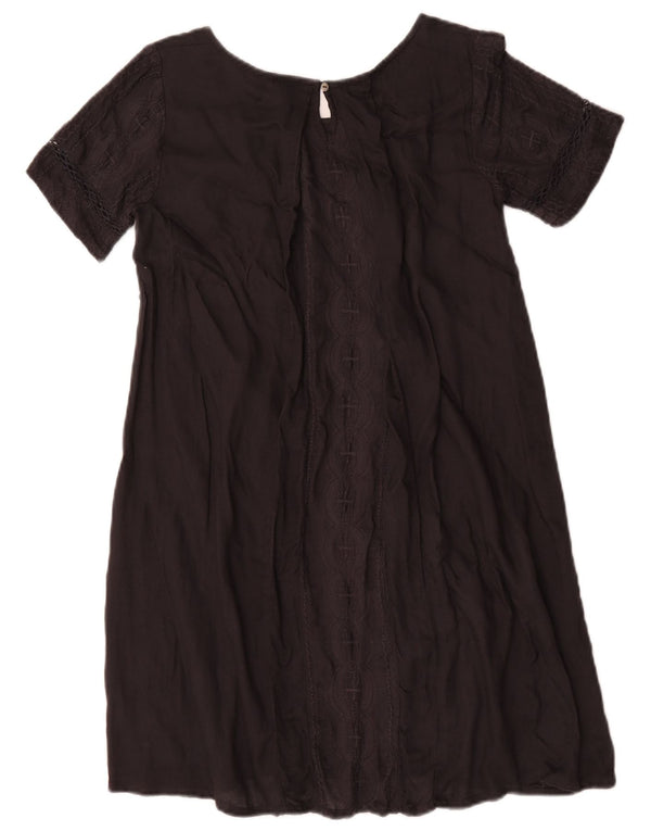 Fat Face Womens A-Line Dress UK 8 Small Black Cotton