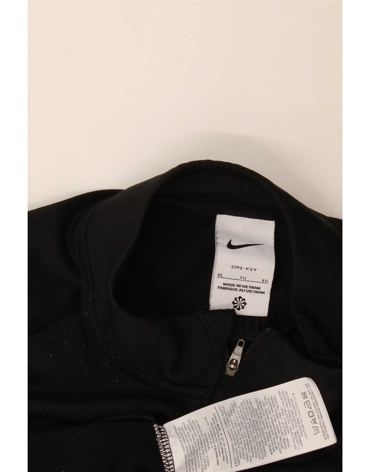 Nike Herren Dri Fit Pullover-Trainingsanzug mit Reißverschluss, XL, Schwarz, Polyester