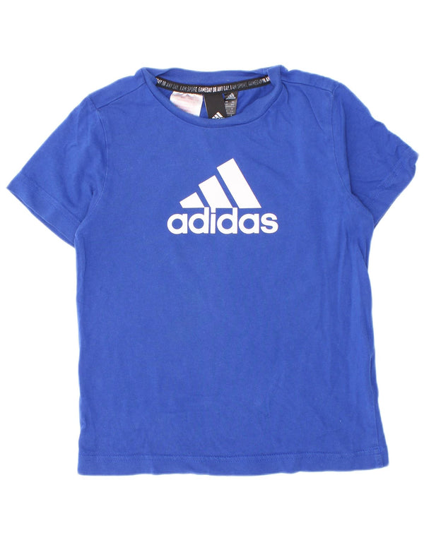 Adidas Jungen Graphic T-Shirt Top 5–6 Jahre, blaue Baumwolle