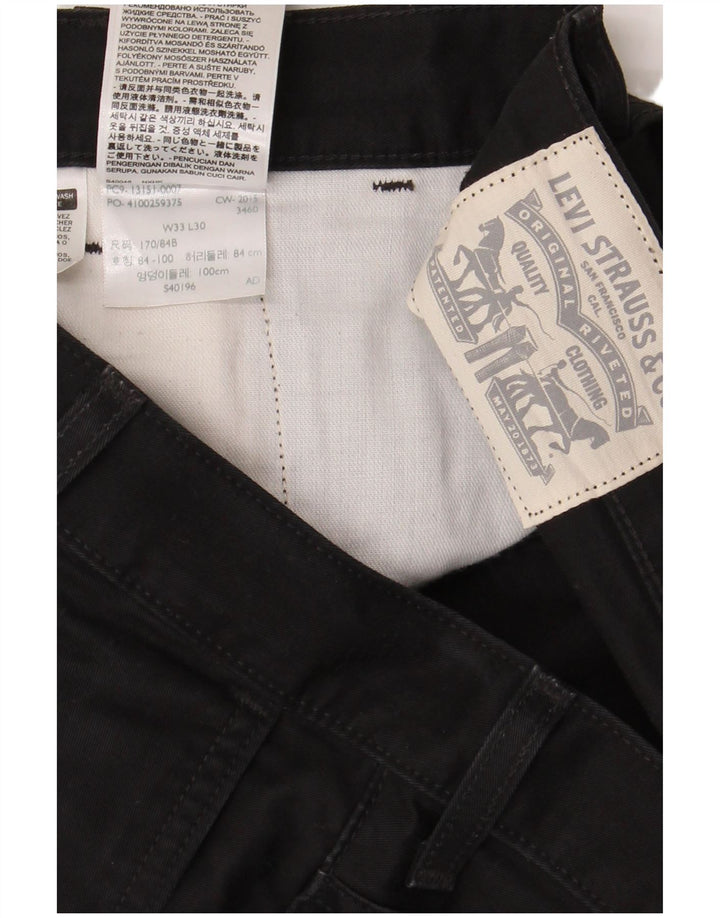 Levi's Herren gerade Chinohose W33 L25 schwarze Baumwolle