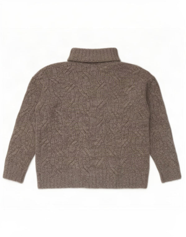 Marks & Spencer Womens Oversized Roll Neck Jumper Sweater UK 10 Small Grey