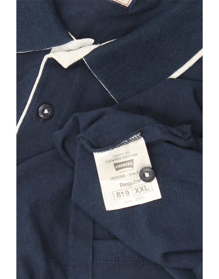 Carrera Herren Poloshirt 2XL Marineblau Baumwolle