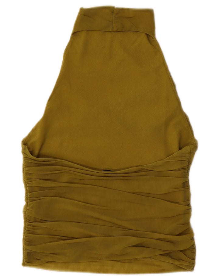 Zara Damen Neckholder-Top UK 12 Mittelgrün