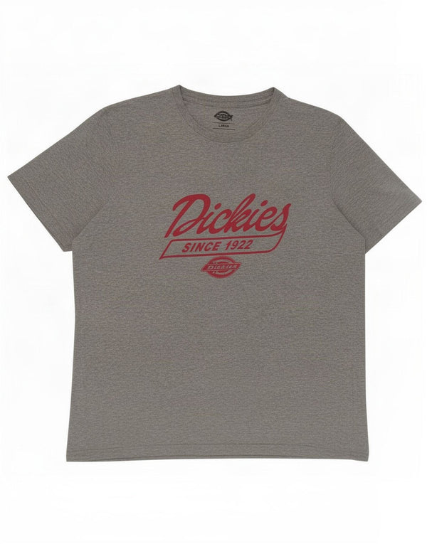 Dickies Herren-T-Shirt mit Grafik, Größe L, aus grauer Baumwolle
