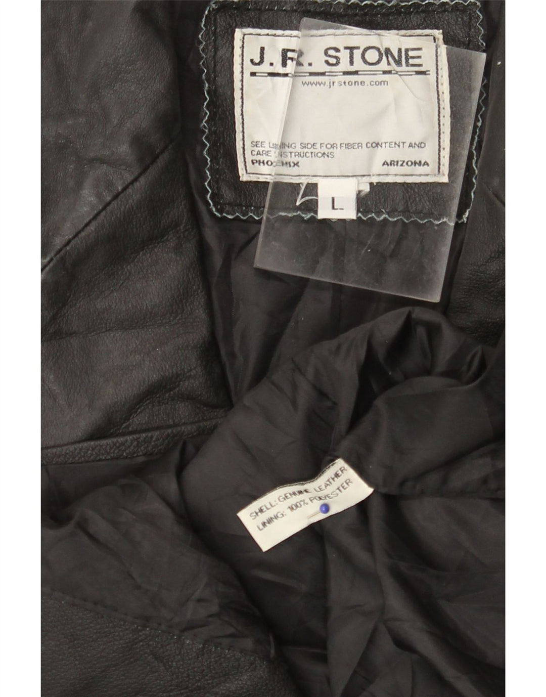 VINTAGE Damen 2-Knopf-Lederblazerjacke UK 14 Großes schwarzes Leder