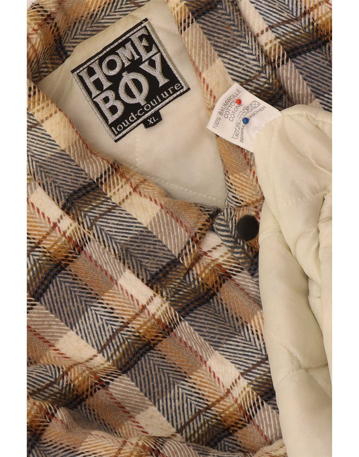 Home Boy Herren-Bomberjacke mit Grafik, UK 42, XL, mehrfarbig, kariert, Baumwolle