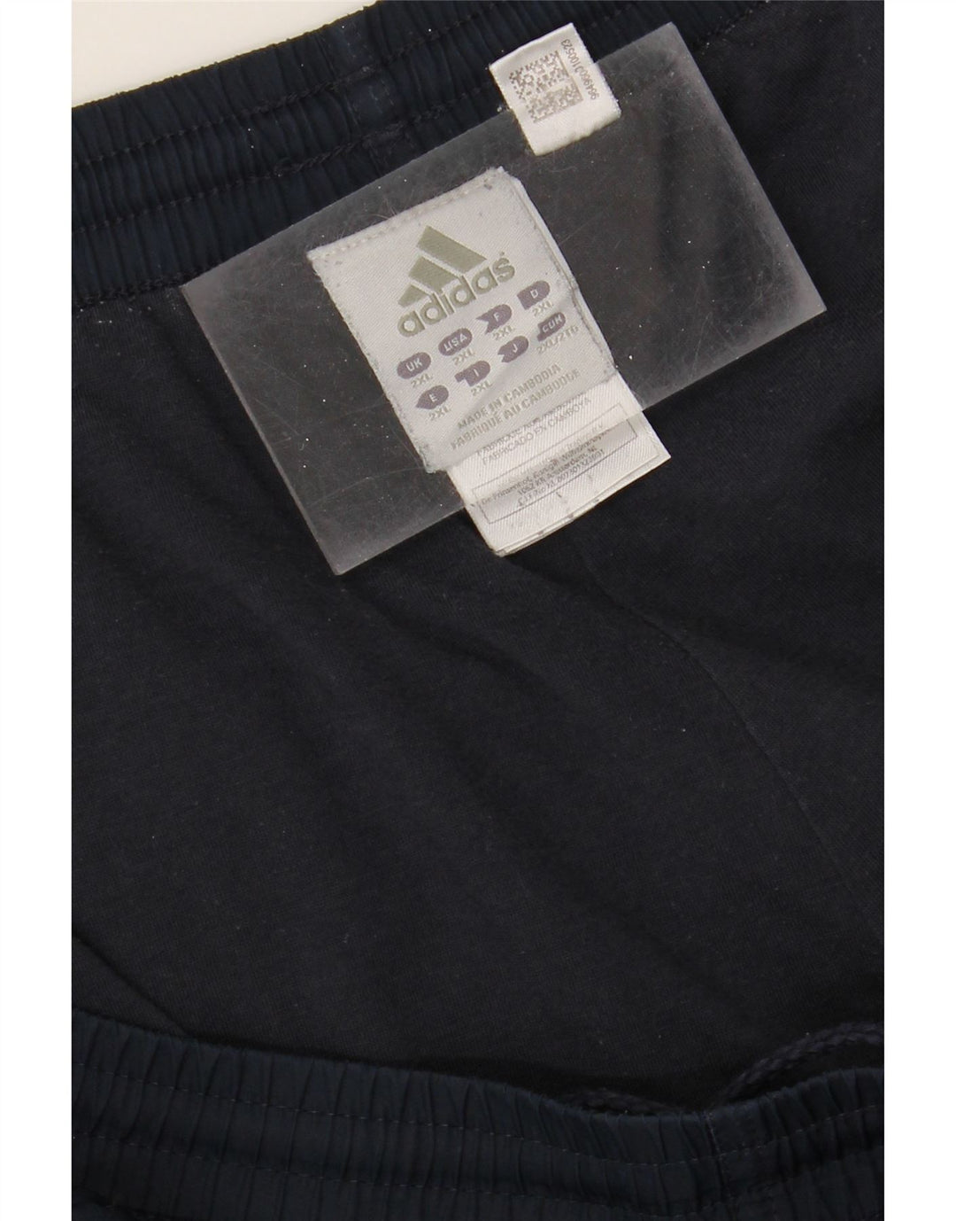 ADIDAS Mens Graphic Tracksuit Trousers Joggers 2XL Navy Blue Polyester Vintage Adidas and Second-Hand Adidas from Messina Hembry 