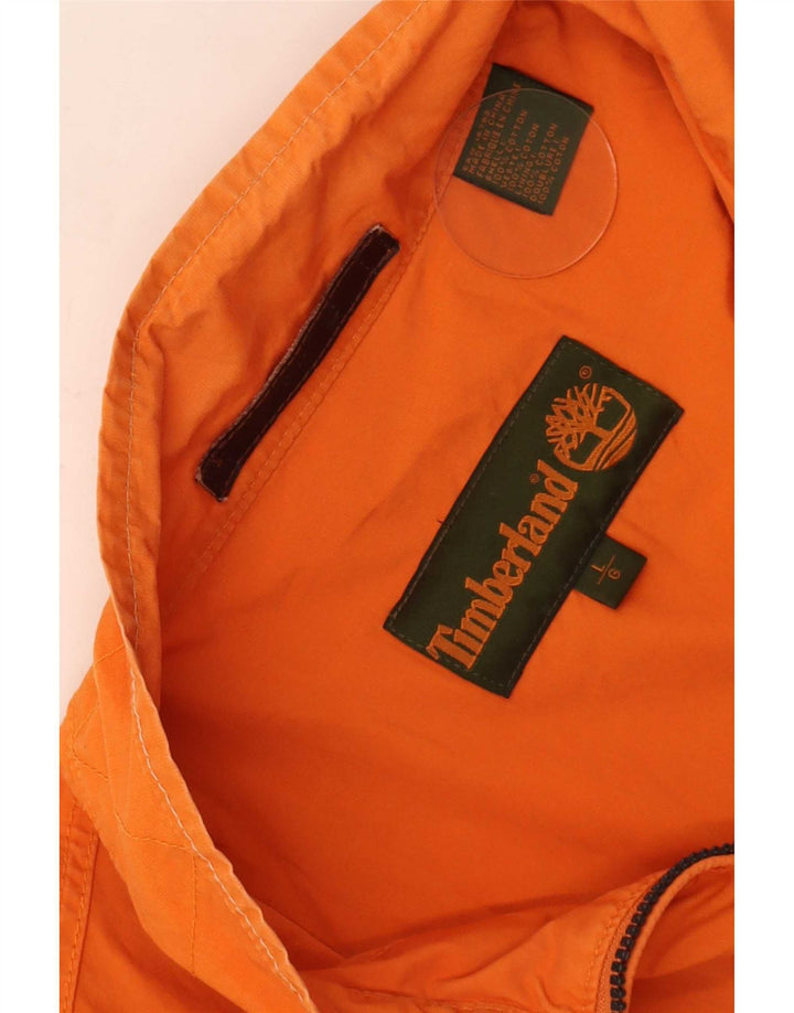 Timberland Herren Bomberjacke UK 40 Large Orange Baumwolle