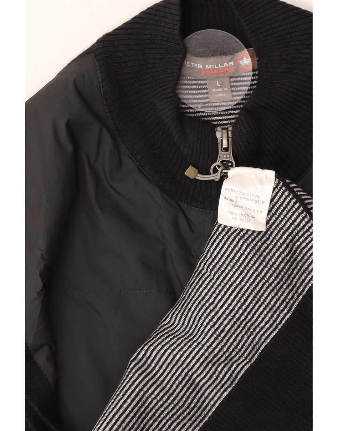 Peter Millar Herrenweste UK 40 Große schwarze Baumwolle