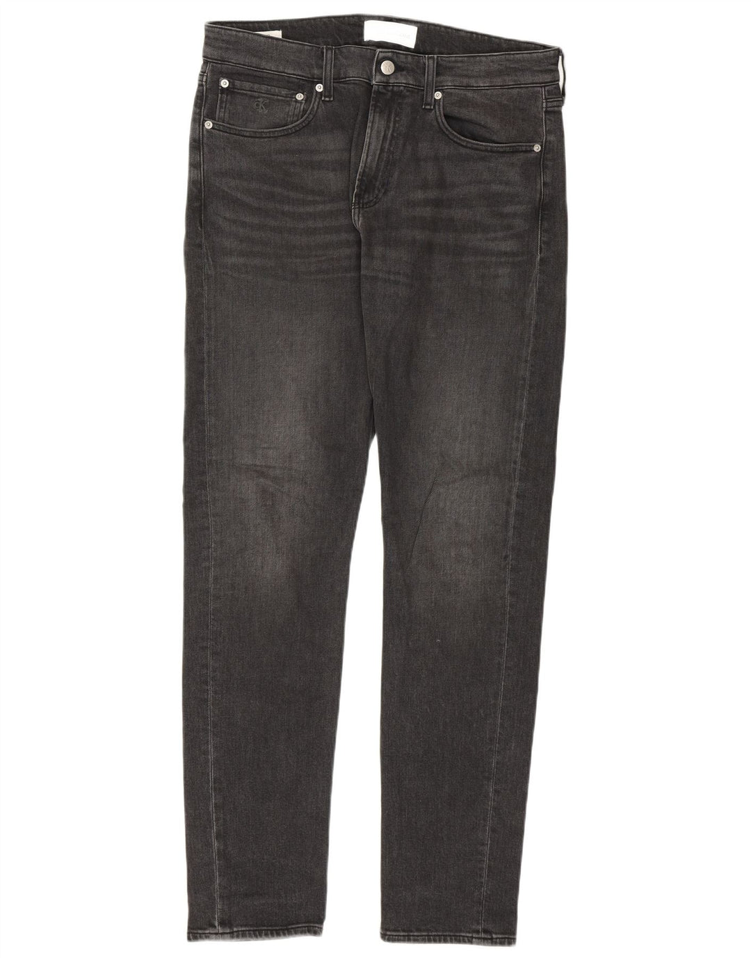 Calvin Klein Herren Slim Tapered Jeans W32 L32 Graue Baumwolle