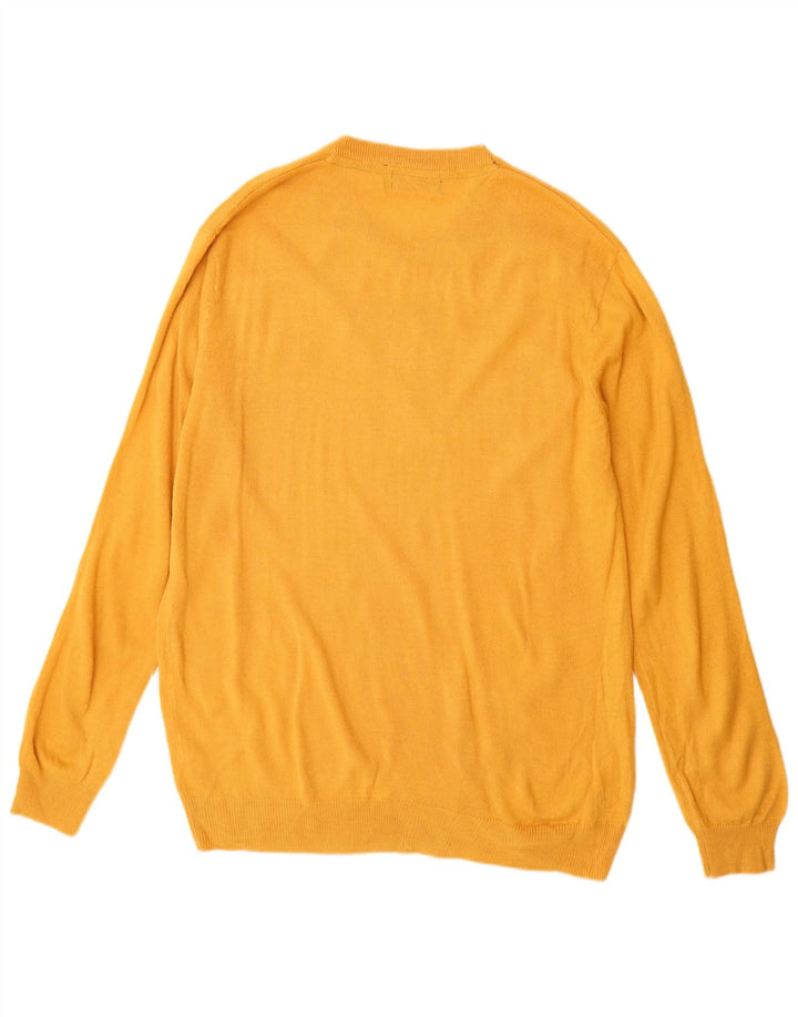 Pierre Cardin Herren-Pullover mit V-Ausschnitt, mittelgelbes Acryl