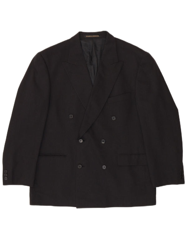 Marks & Spencer Herren Zweireihiger Blazer Jacke UK 42 Large Grau